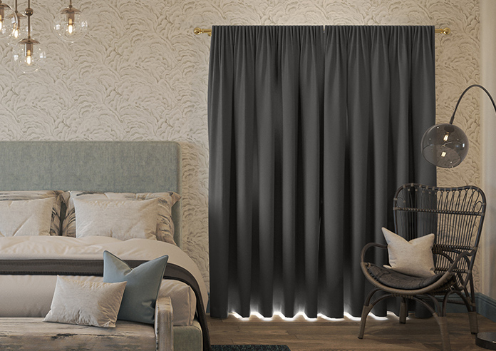 Akoya Faux Silk, Lustre Slate Grey - Made to Measure Curtains - Image 7